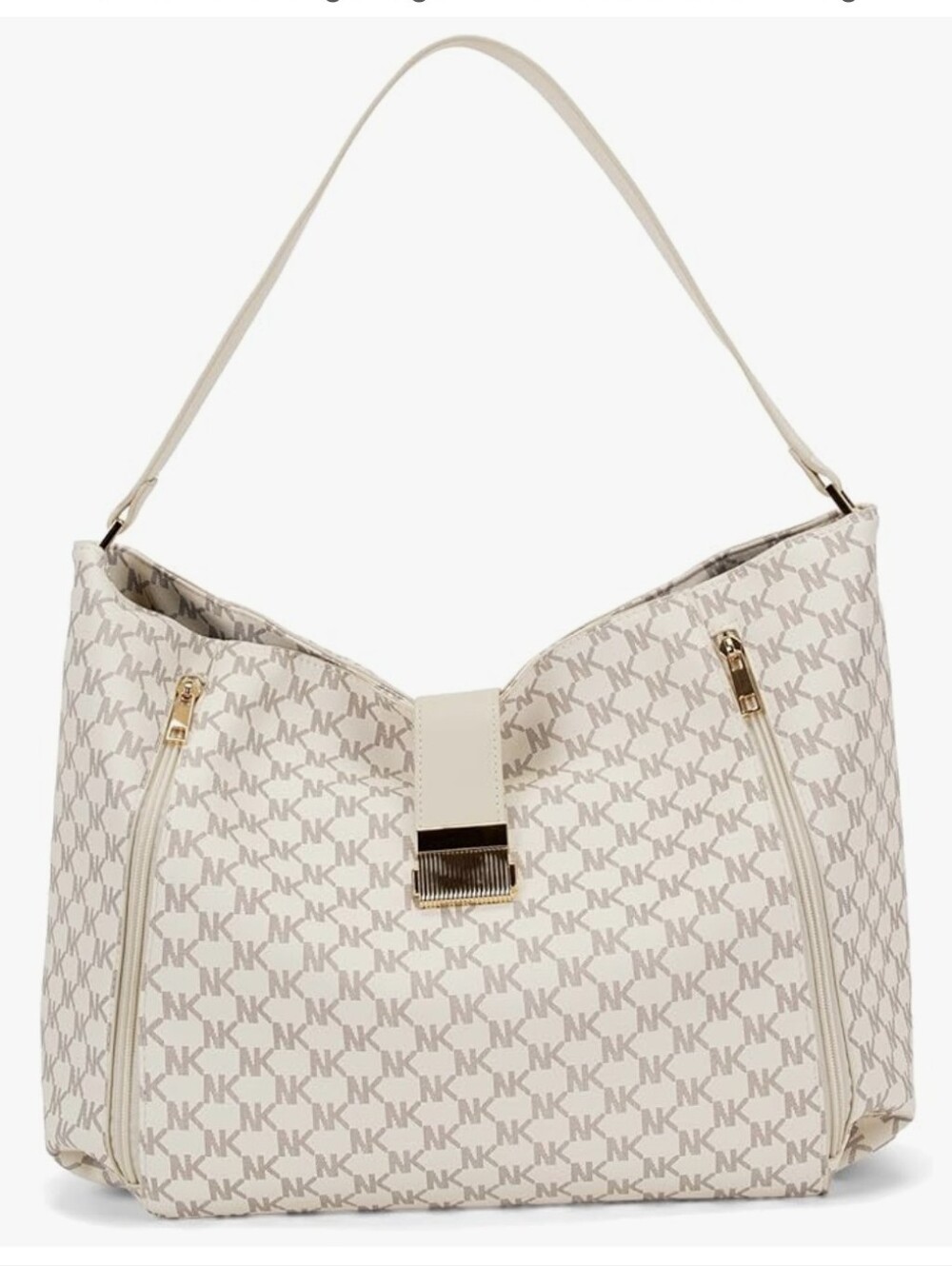 Shoulder Hobo with Gold-Tone Hardware